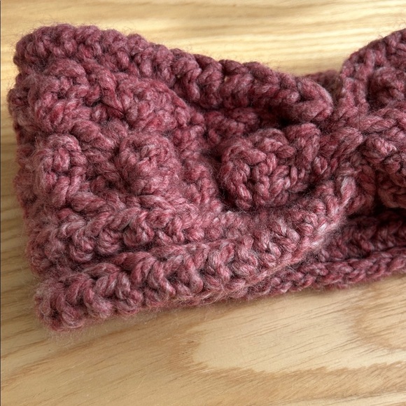 Handcrafted Knit Headband in Antique Rose, super soft - Picture 2 of 6